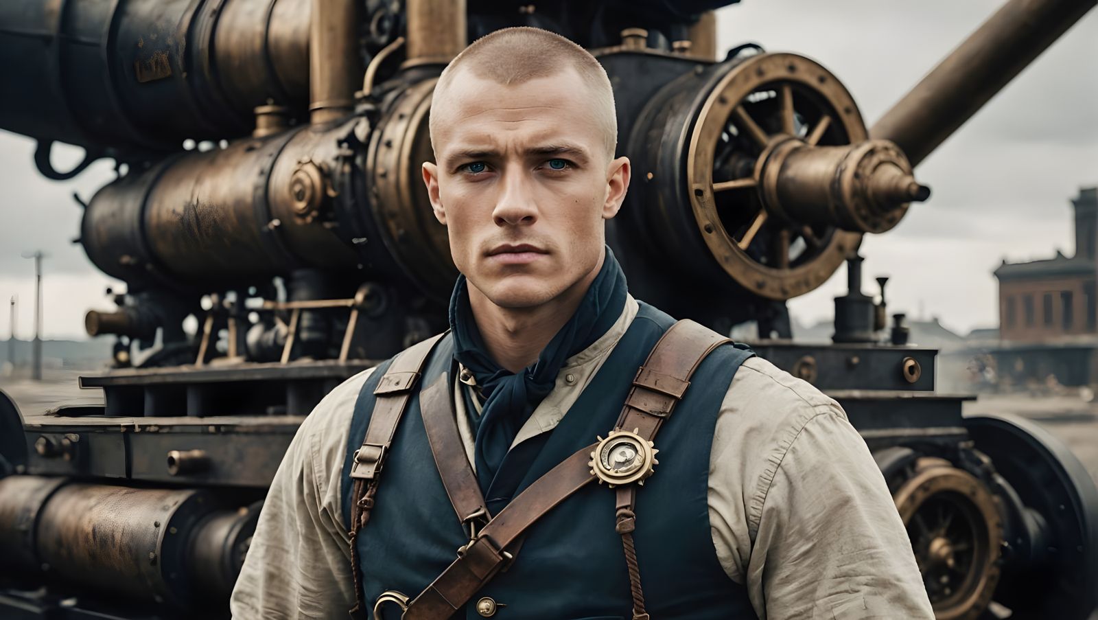 Steampunk WWI Sailor Portrait in Cinematic Style