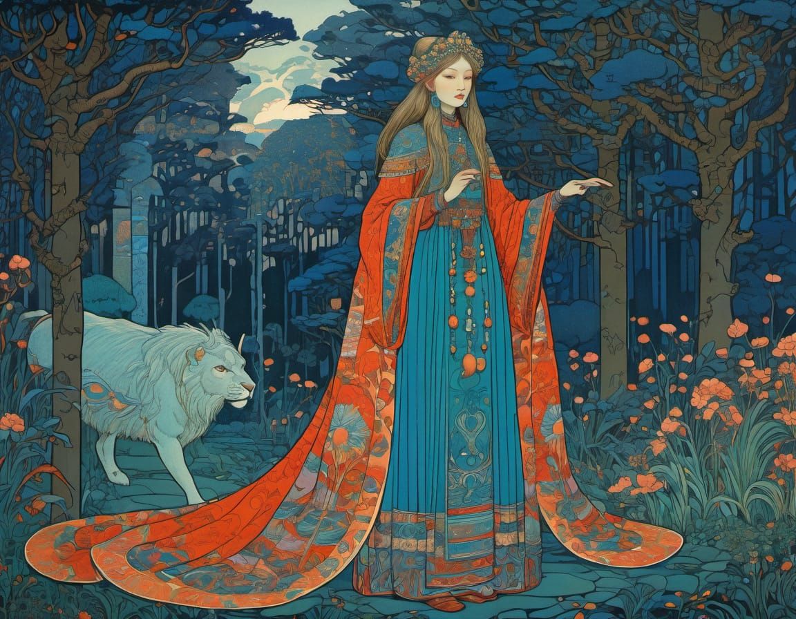 Ethereal Princess in Eastern Fairy Tale Art
