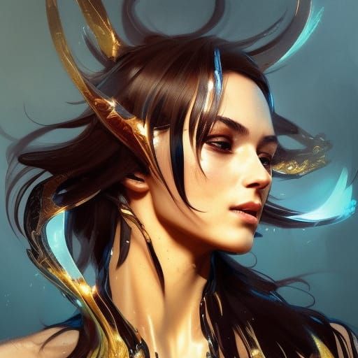 Hyperdetailed Portrait of a Black Tiger