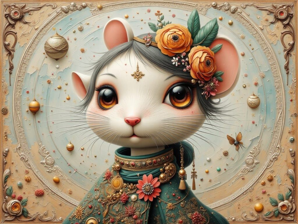 Steampunk Anime Mouse Isekai Character with Shiny Aura