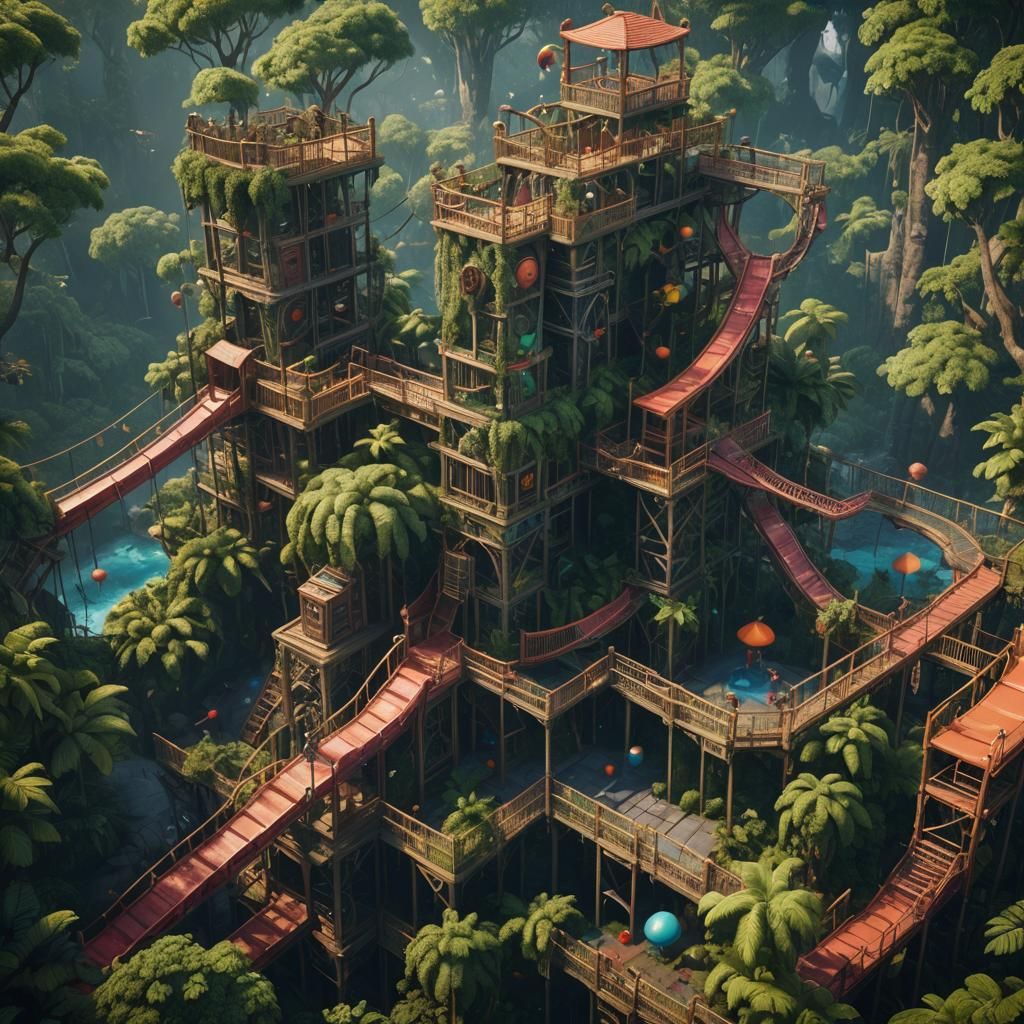 Fantastical Jungle Gym Concept Art