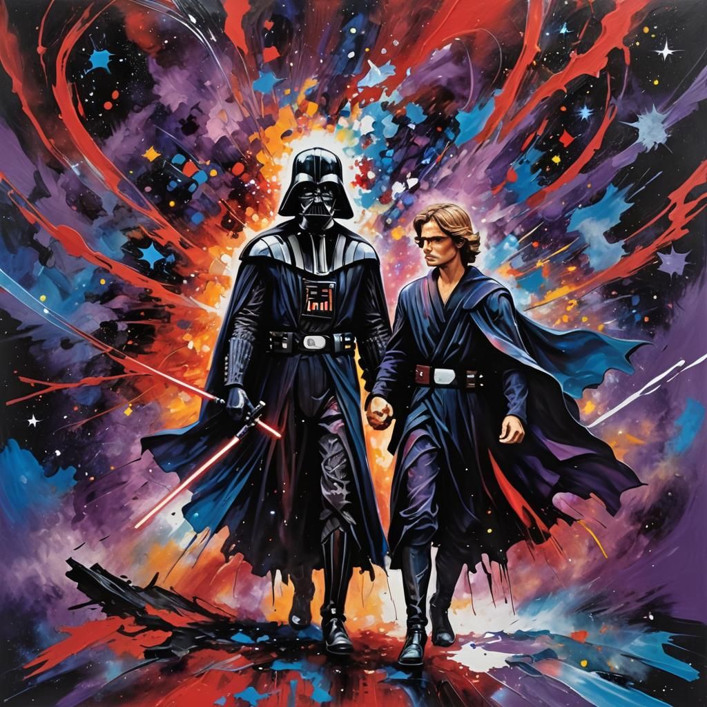 Anakin Skywalker and Darth Vader in Abstract Expressionism