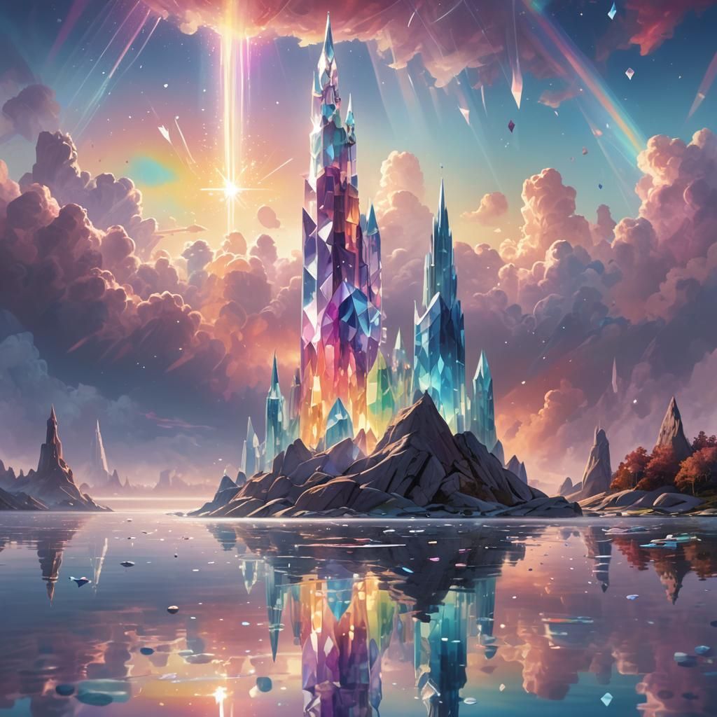 Crystal Spire Concept Art in Digital Style