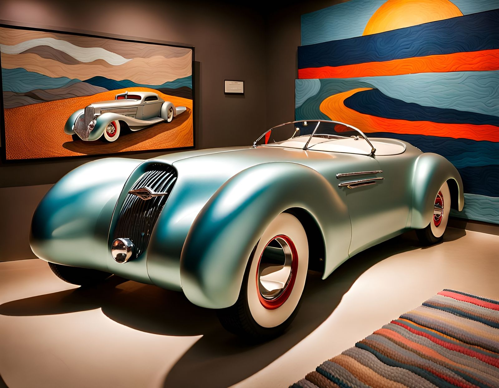 Futuristic Concept Car in Groovist Style