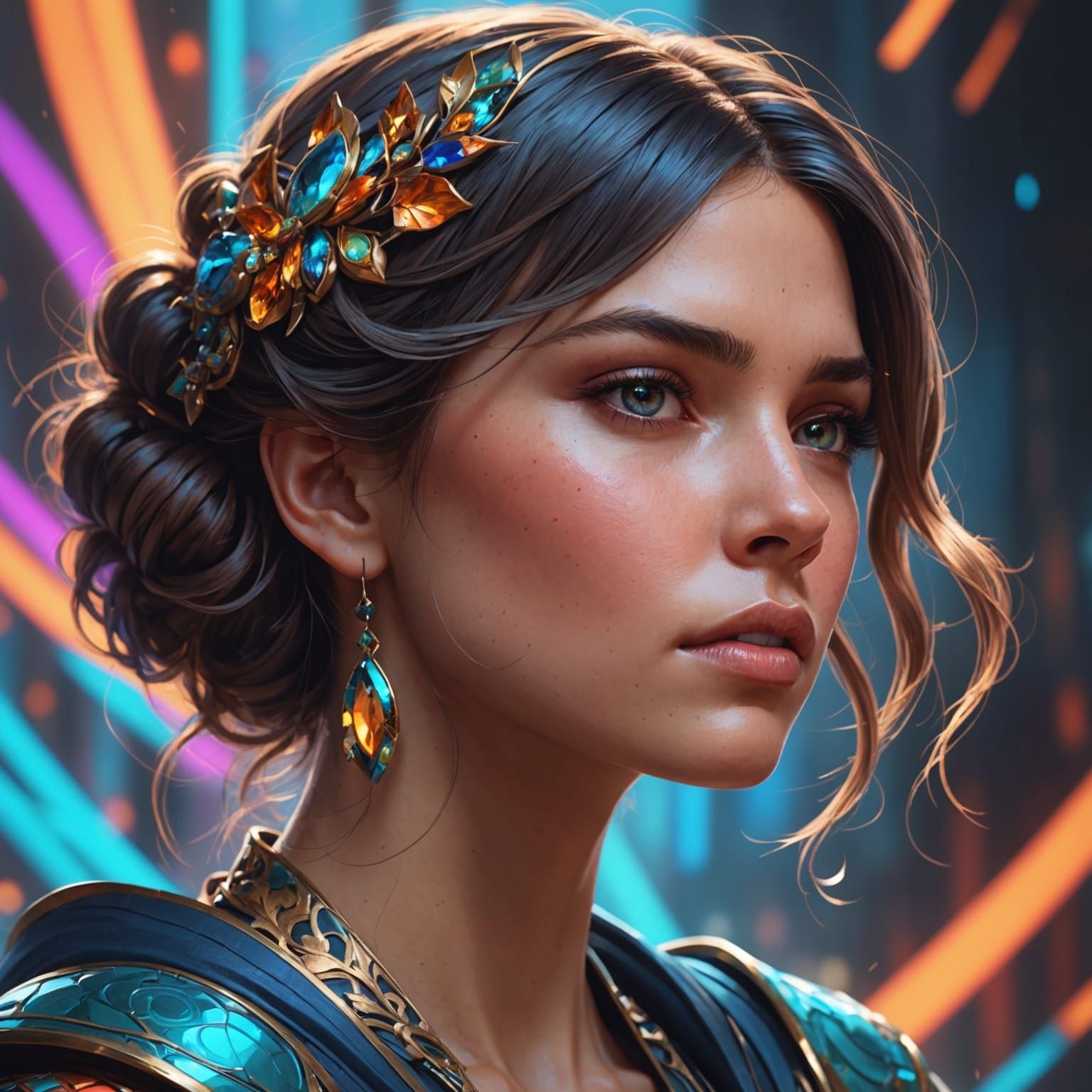 Detailed Portrait of a Person Overwhelmed by Thoughts