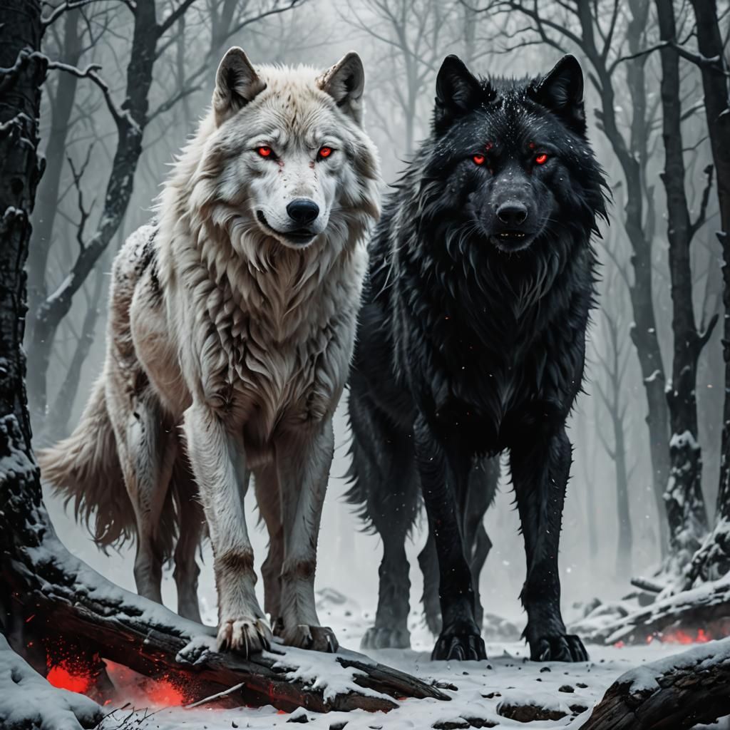 Epic Showdown: White Wolf vs Black Wolf
