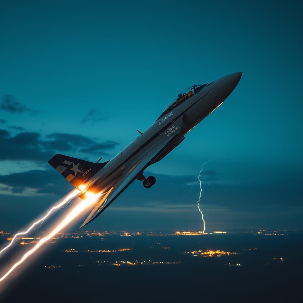 Electric Storm in Cyberpunk Metropolis