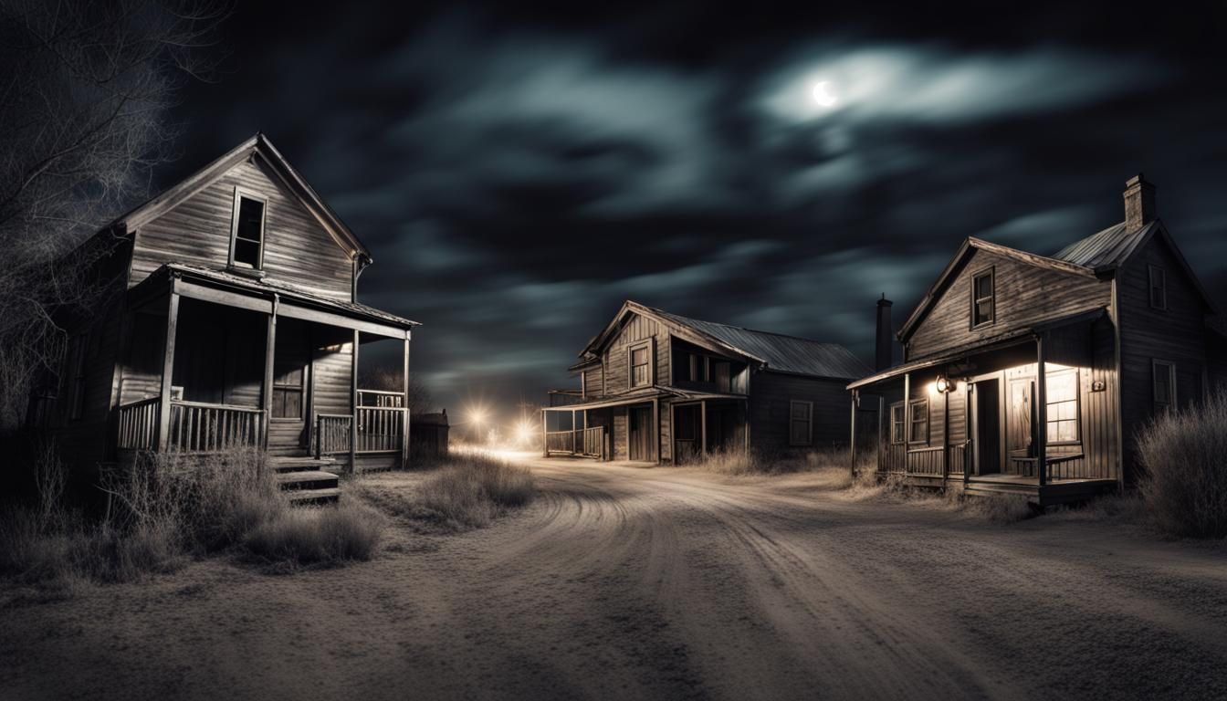 Haunted Western Village: Silver Nitrate Zombiecore Photo