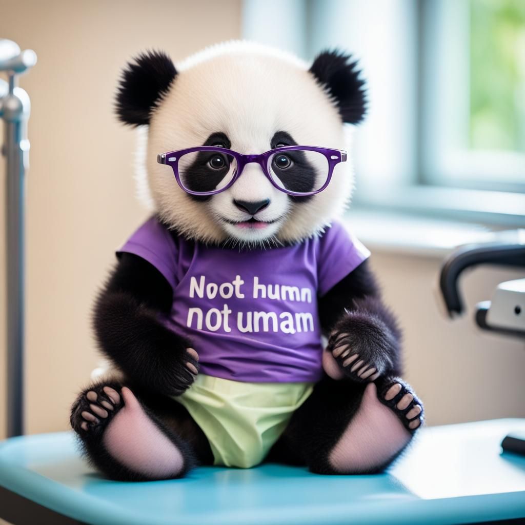 Panda Cub Gets Glasses at Eye Doctor
