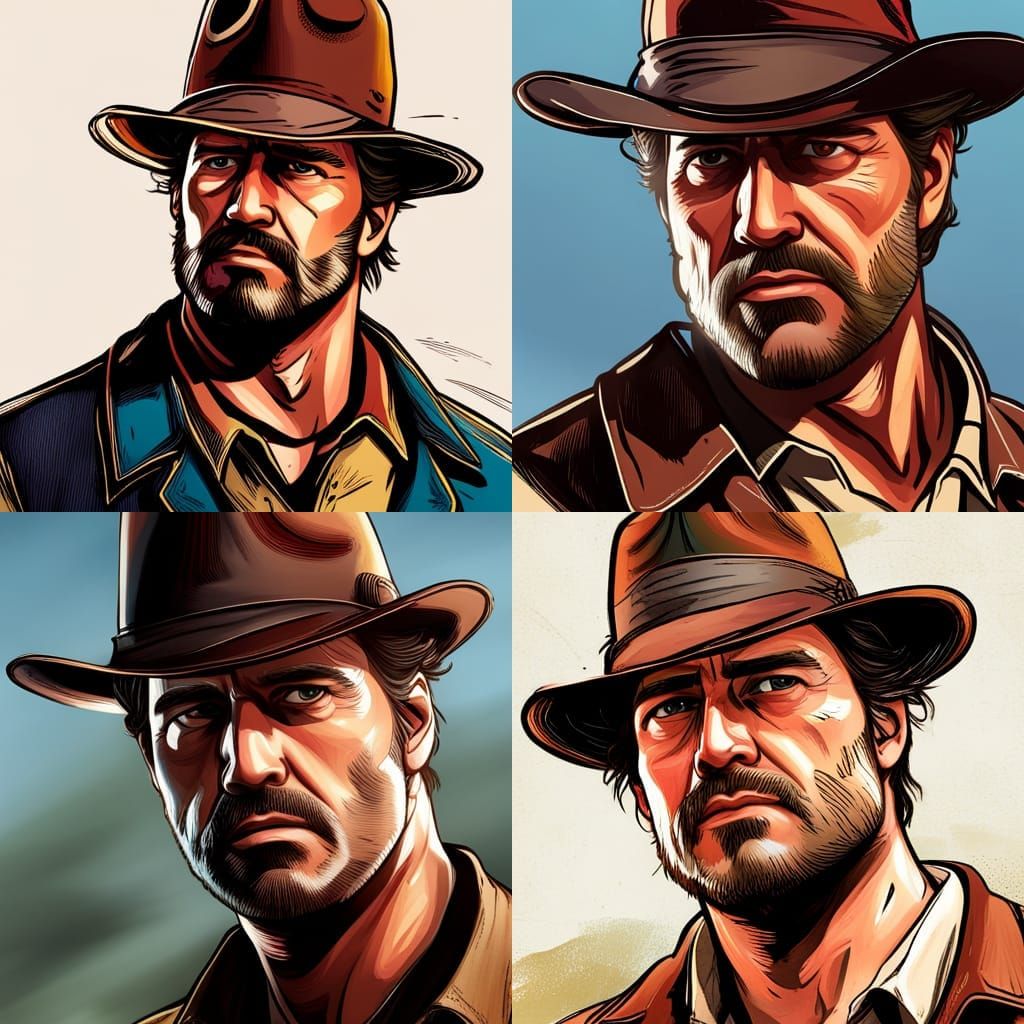 Arthur Morgan Portrait: Detailed Character Art
