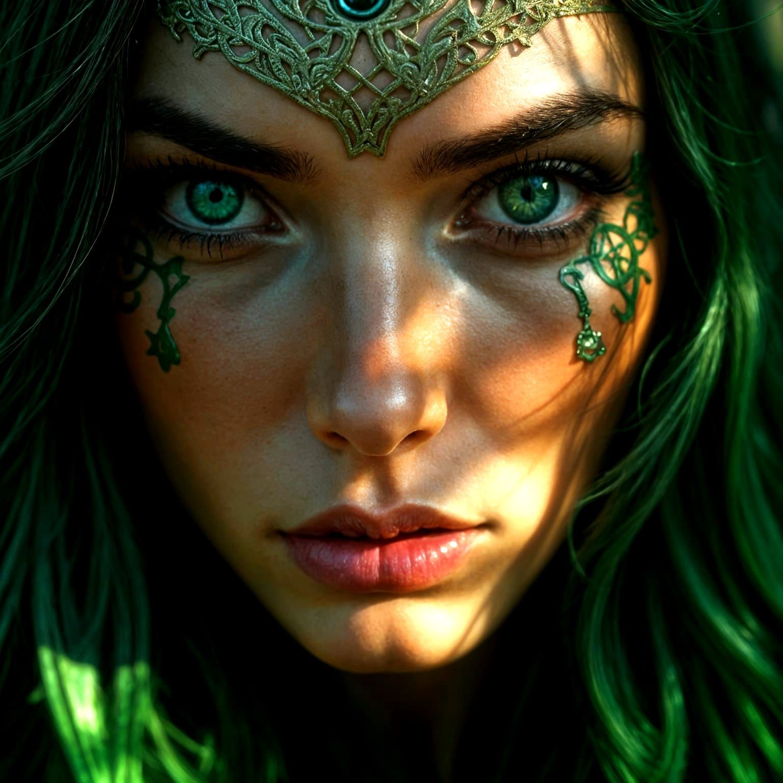 Mystical Celtic Goddess in Ethereal Light