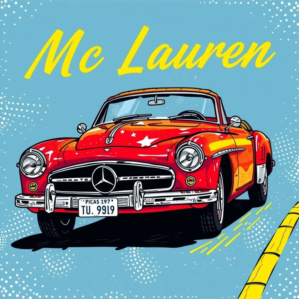 Pointillism Art Style  : Mc Lauren Car