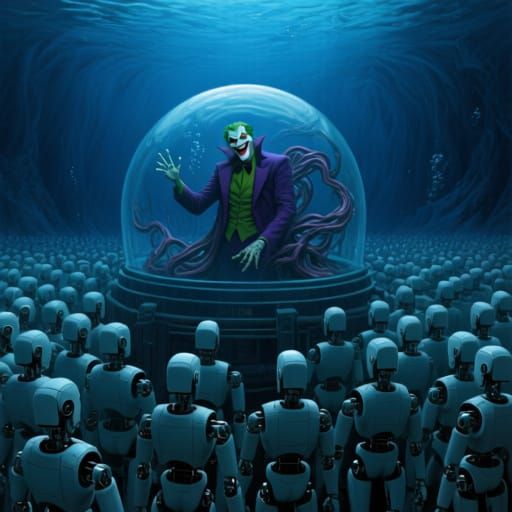 Maniacal Supervillain Commands Robot Army In Surreal Underwa...