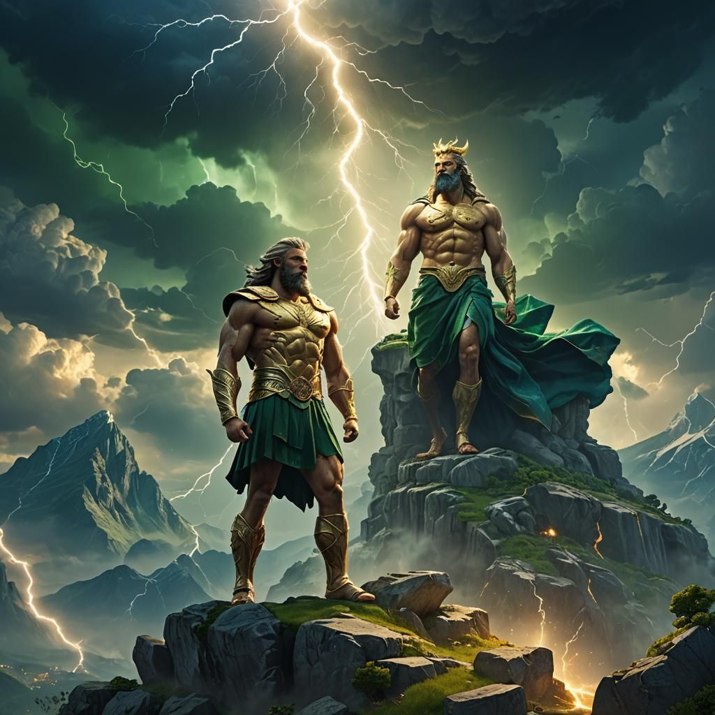 Zeus on Mount Olympus: Fantastical Concept Art