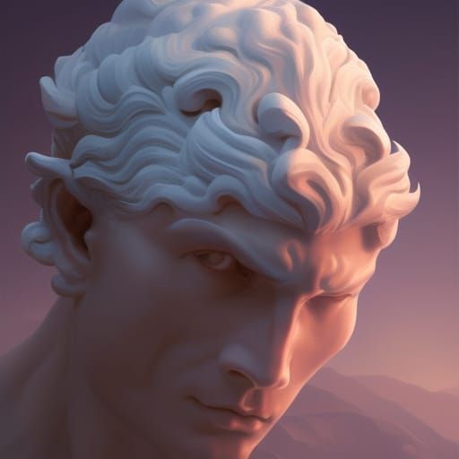 Apollo Portrait in Hyperdetailed Concept Art Style