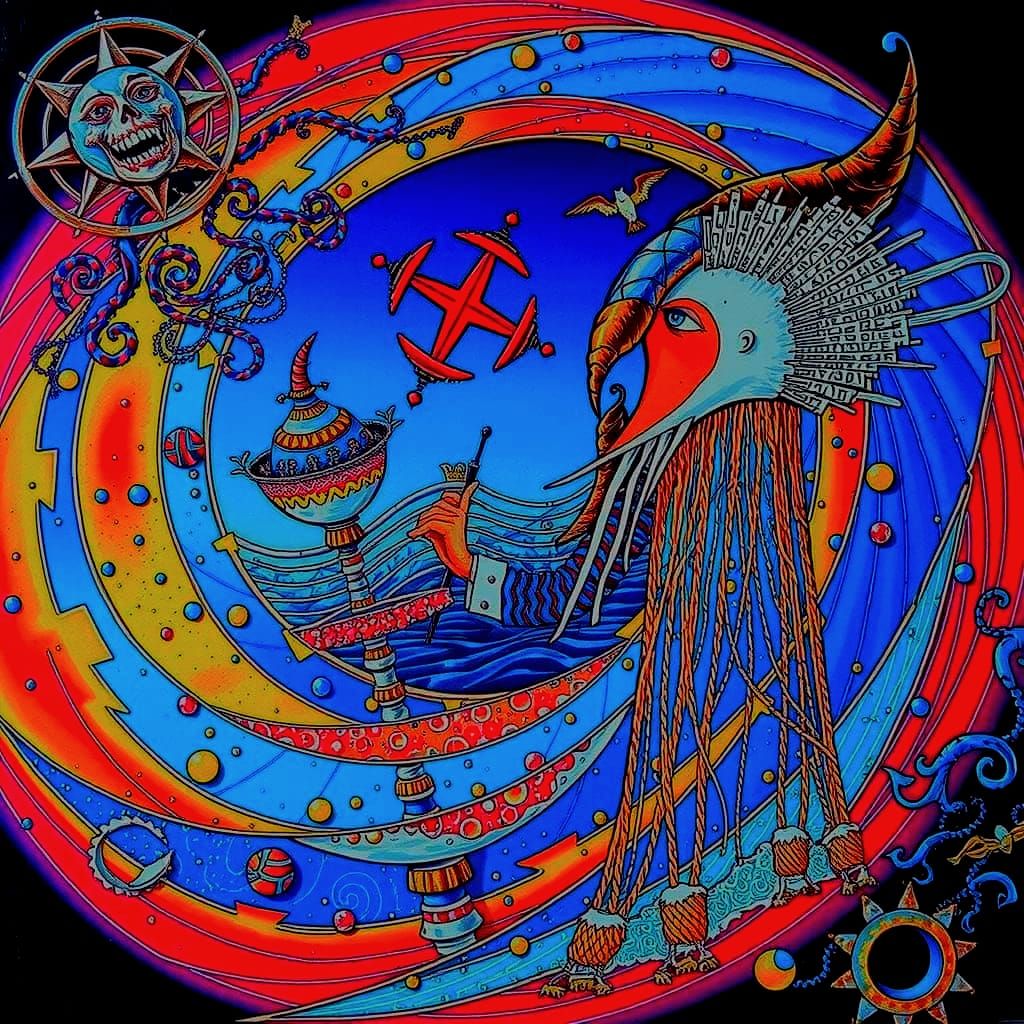 Abstract Swirling Scarlet Forms