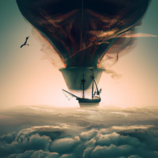 Epic Boat Soaring Through the Sky