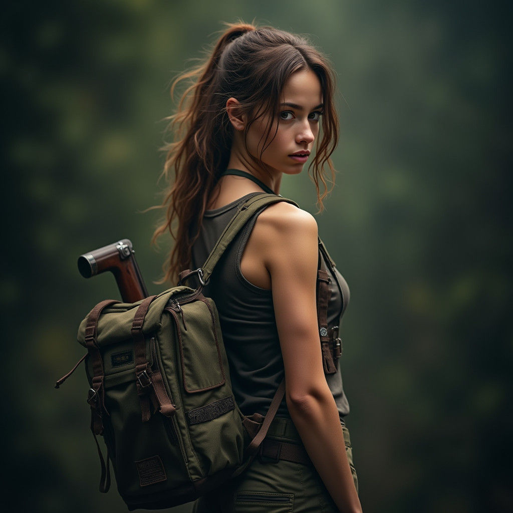 Female Adventurer Portrait in Cinematic Gritty Realism