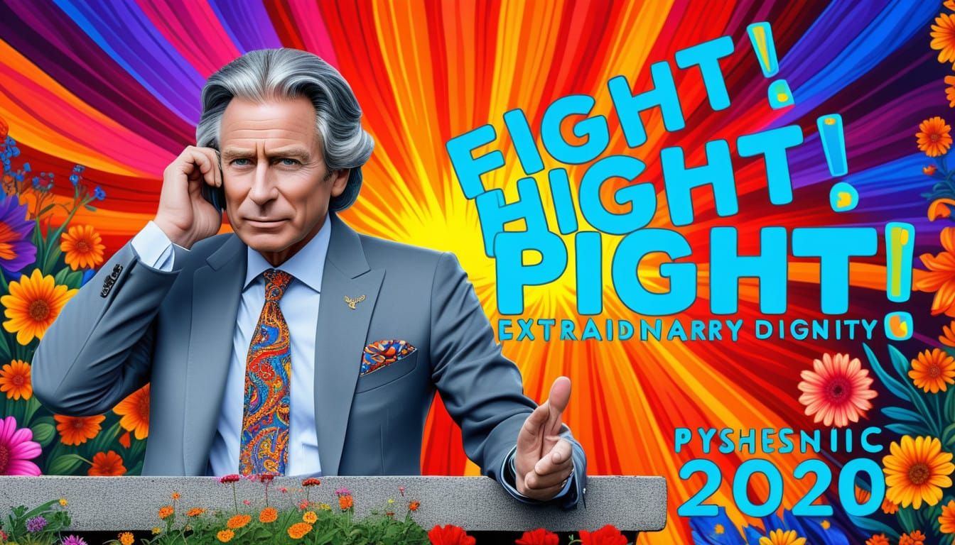 Majestic King in Wildly Surreal Garden