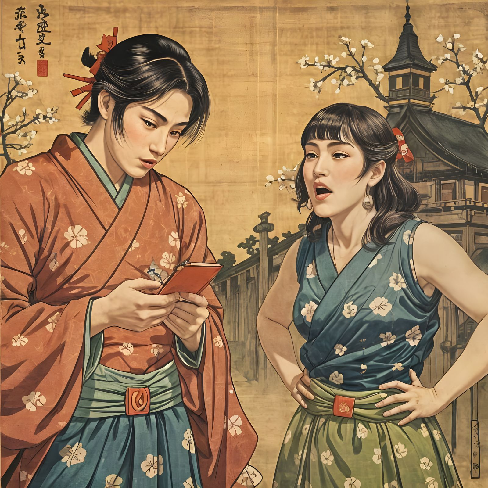 Classic Ukiyo-e Japanese Woodblock Print