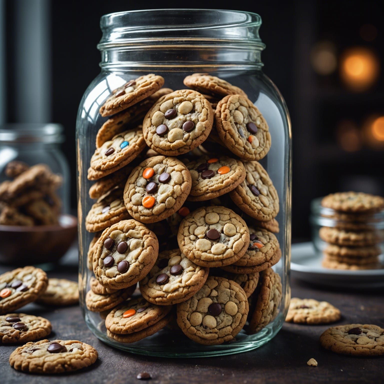 Hyperrealistic Cookies in a Jar Still Life
