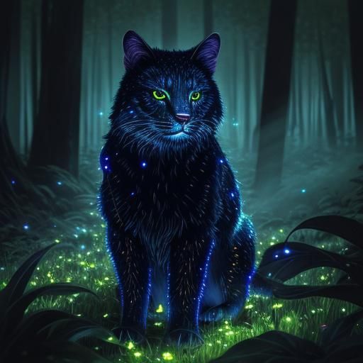 Fireflies Glow in Forest: Photorealistic Ultra-High Definiti...