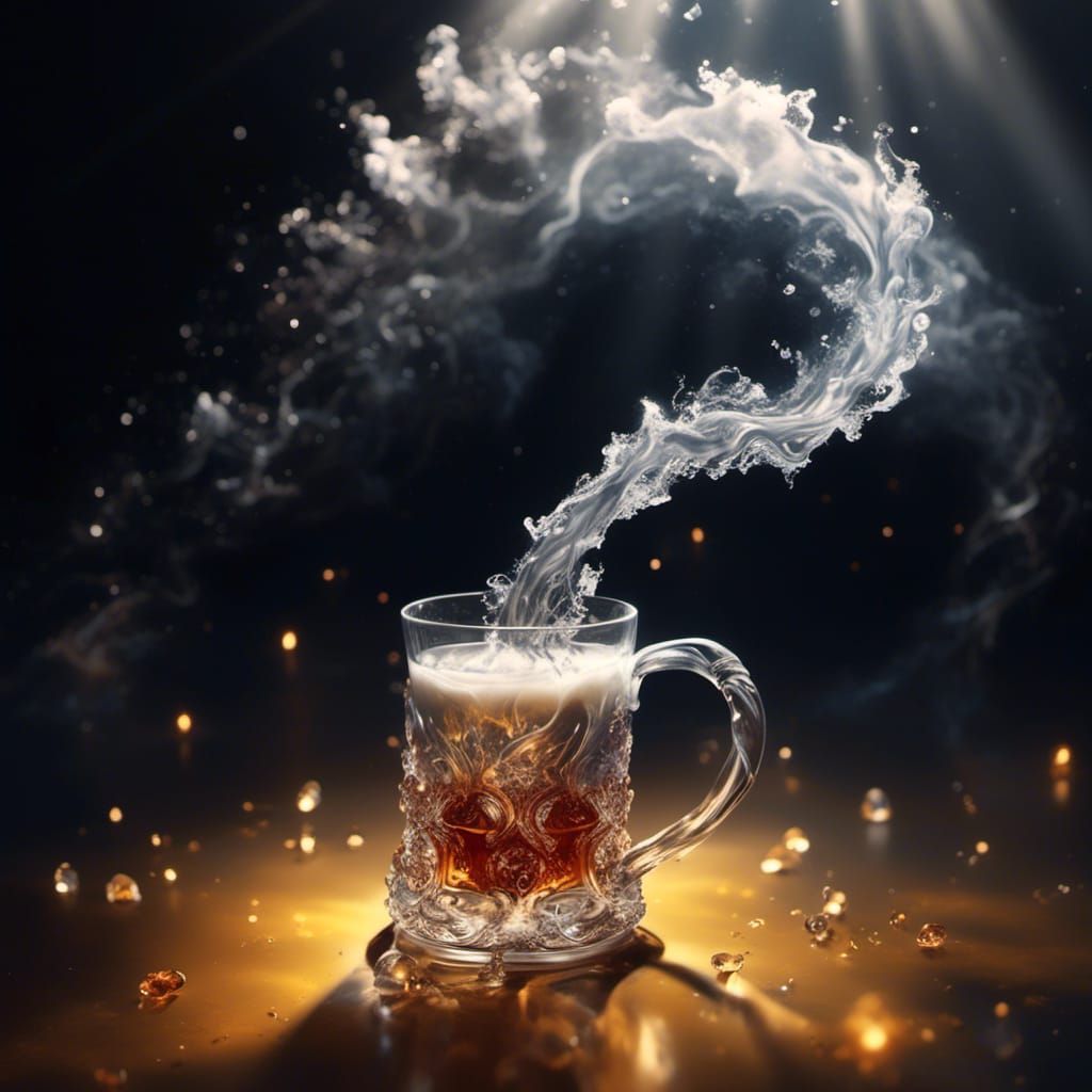 Ominous Crystal Tankard Filled with Swirling Liquid