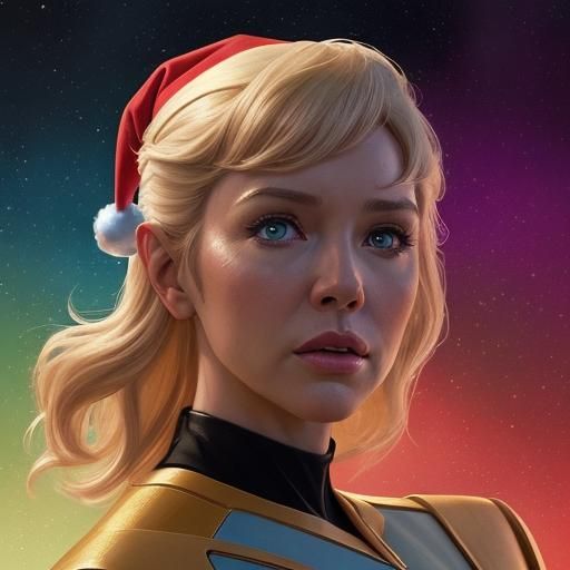 Festive Star Trek Christmas Scene in Hyperrealism