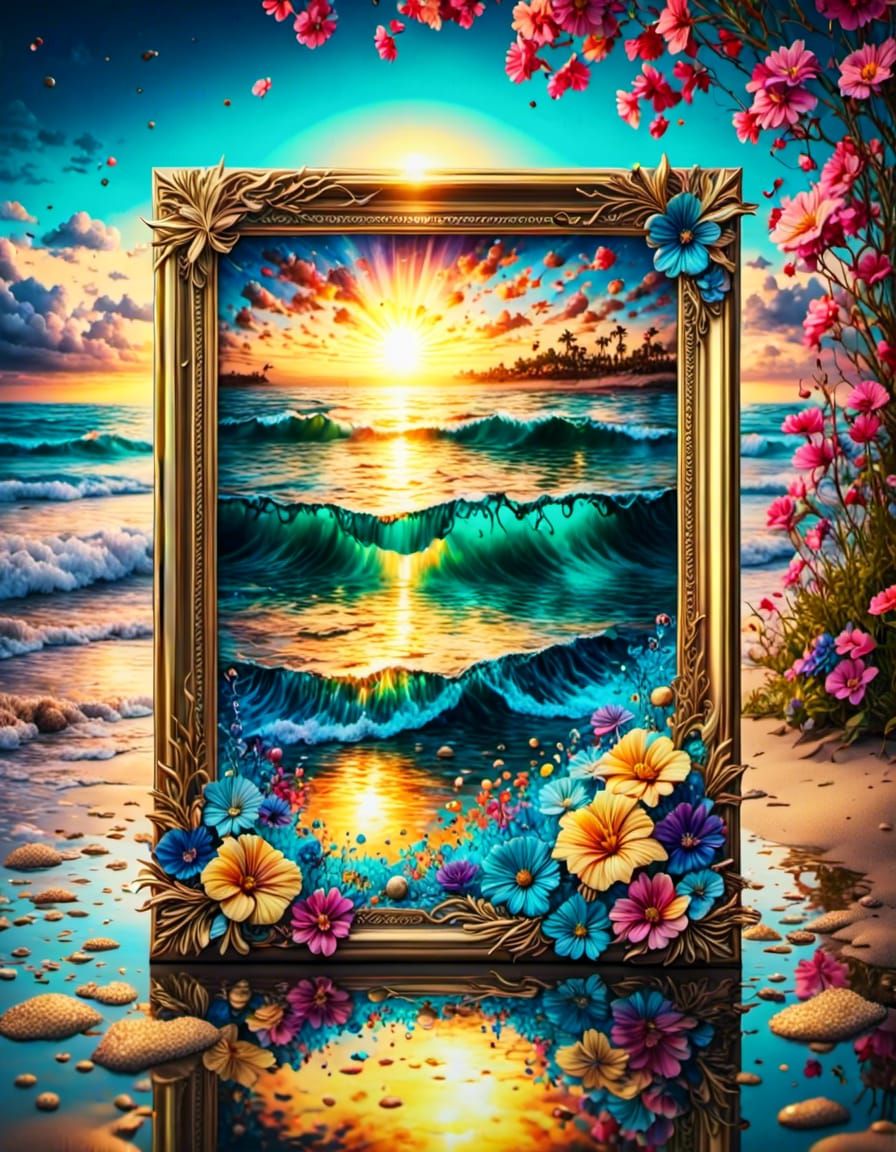 Framed beach