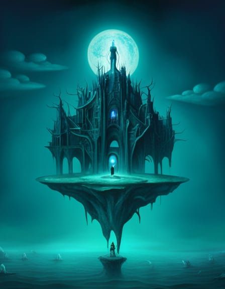 Mystical Floating Islands: A Surreal Digital Painting
