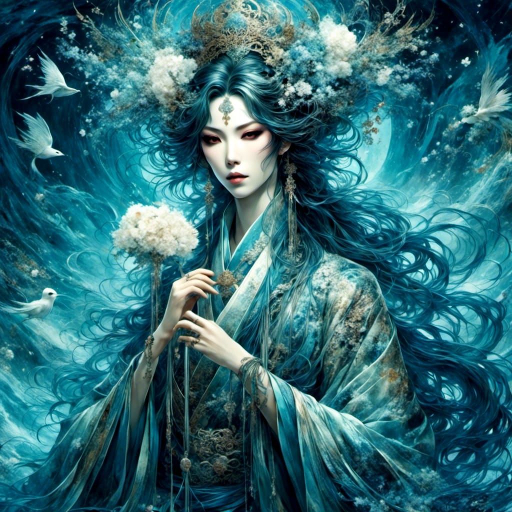 Ice Geisha in Whimsical Dream Style