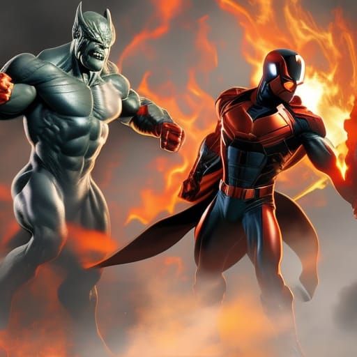 Superhero Team vs Aliens: Comic Book Cover in 8K