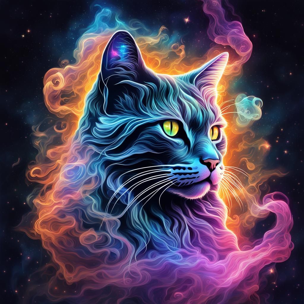 Smoky Cat: Holographic Cosmic Illustration