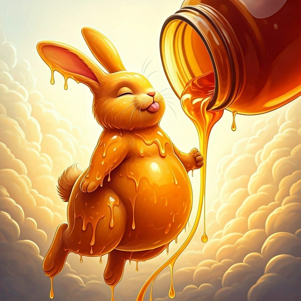 Honey Rabbit in Divine Light, Classical Style