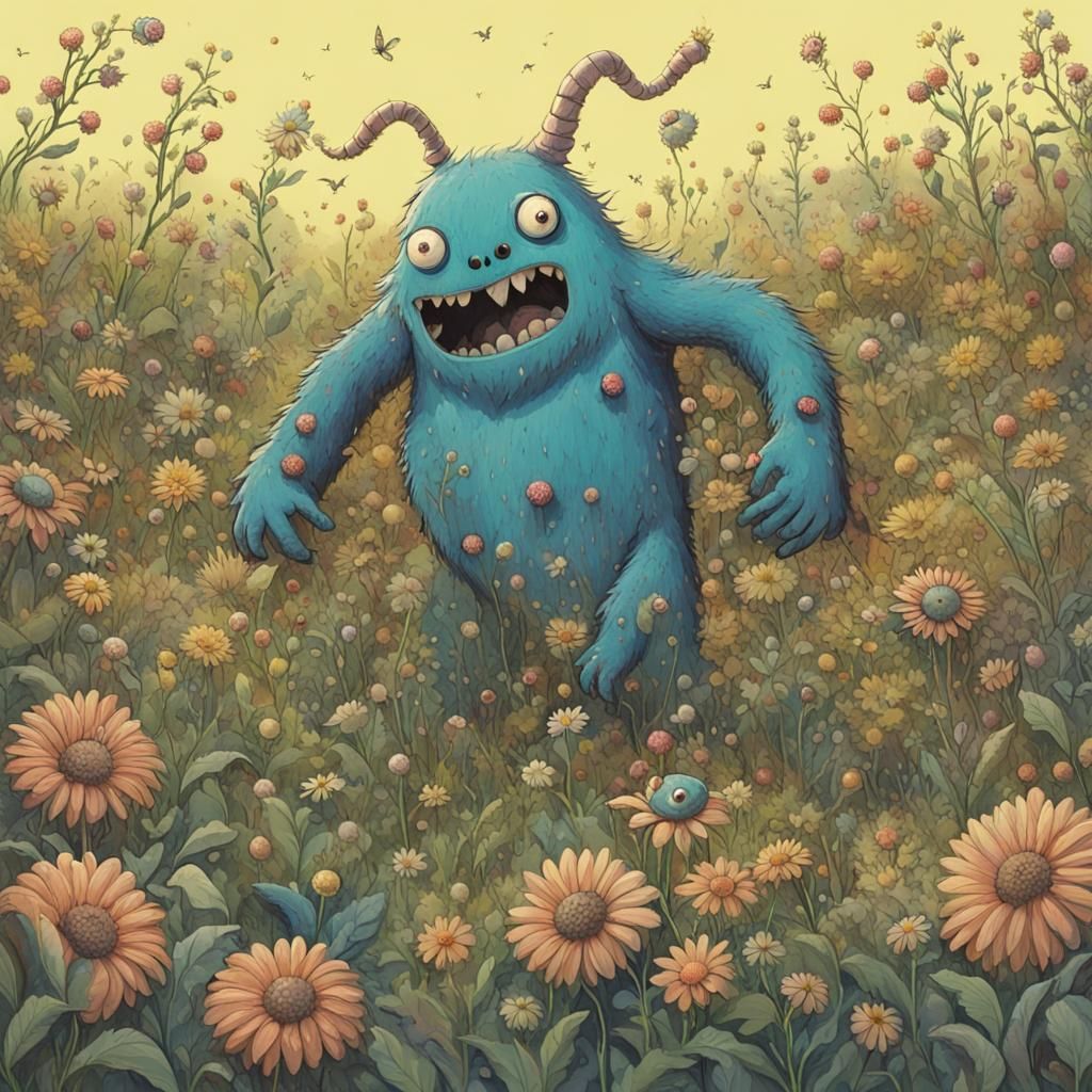 Monster's Firefly Chase in Flower Field