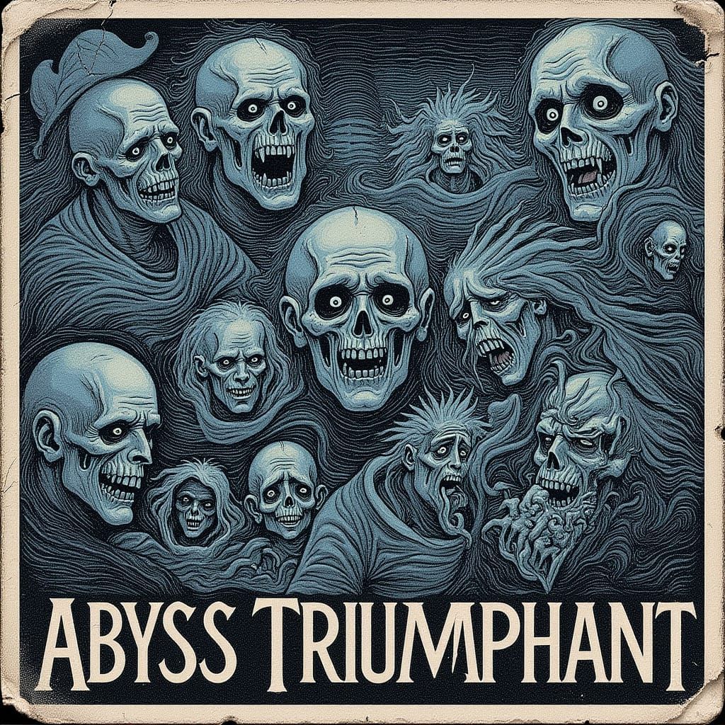 Abstract Horrors in Sci-Fi Scene, Dark Etching Style