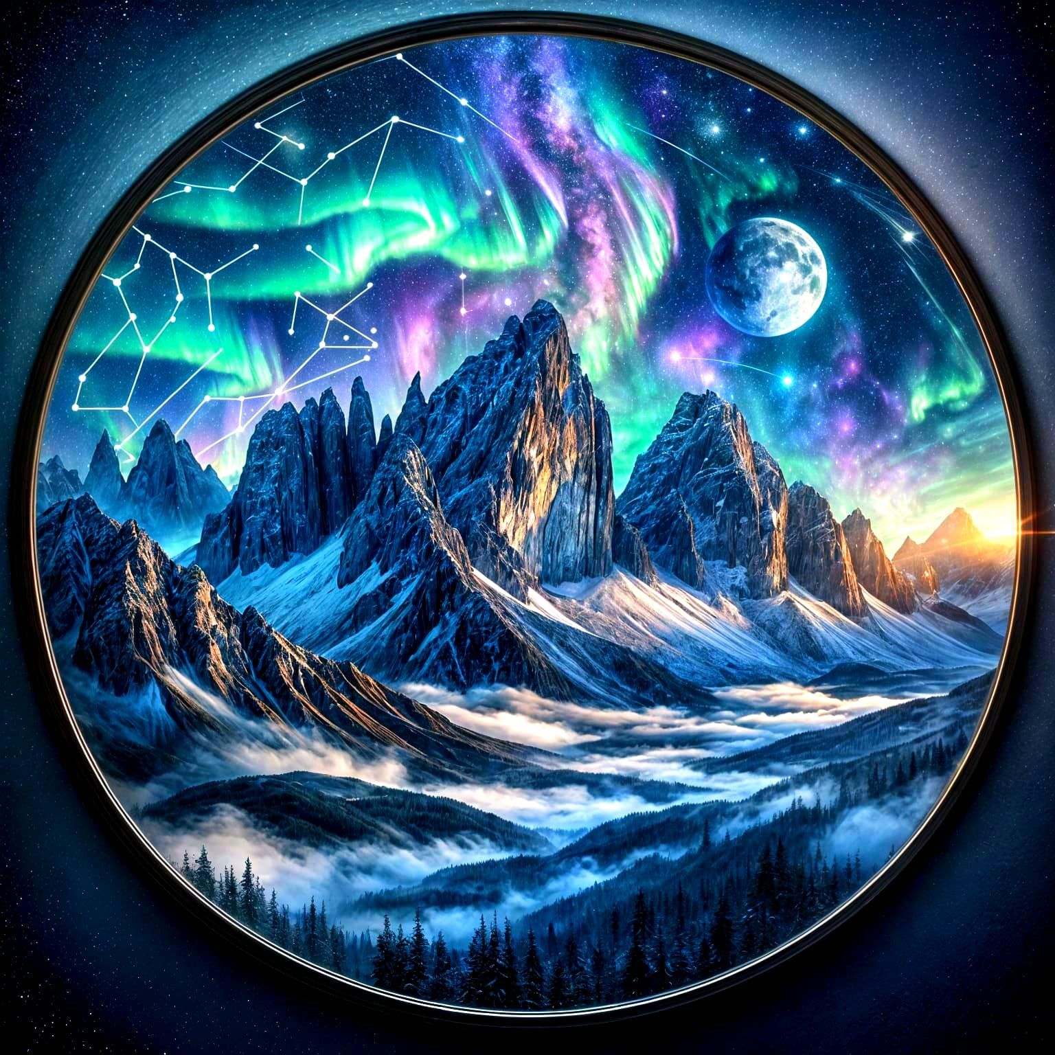 Majestic Mountain Range at Dusk in Breathtaking HDR