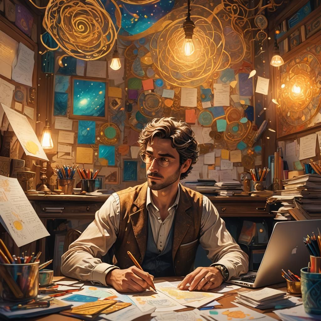Creative Entrepreneur in Whimsical Fantasy Study