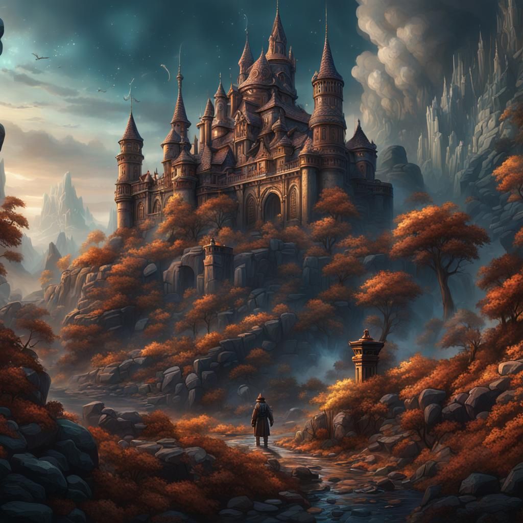 Man with Cigar: Detailed Matte Painting