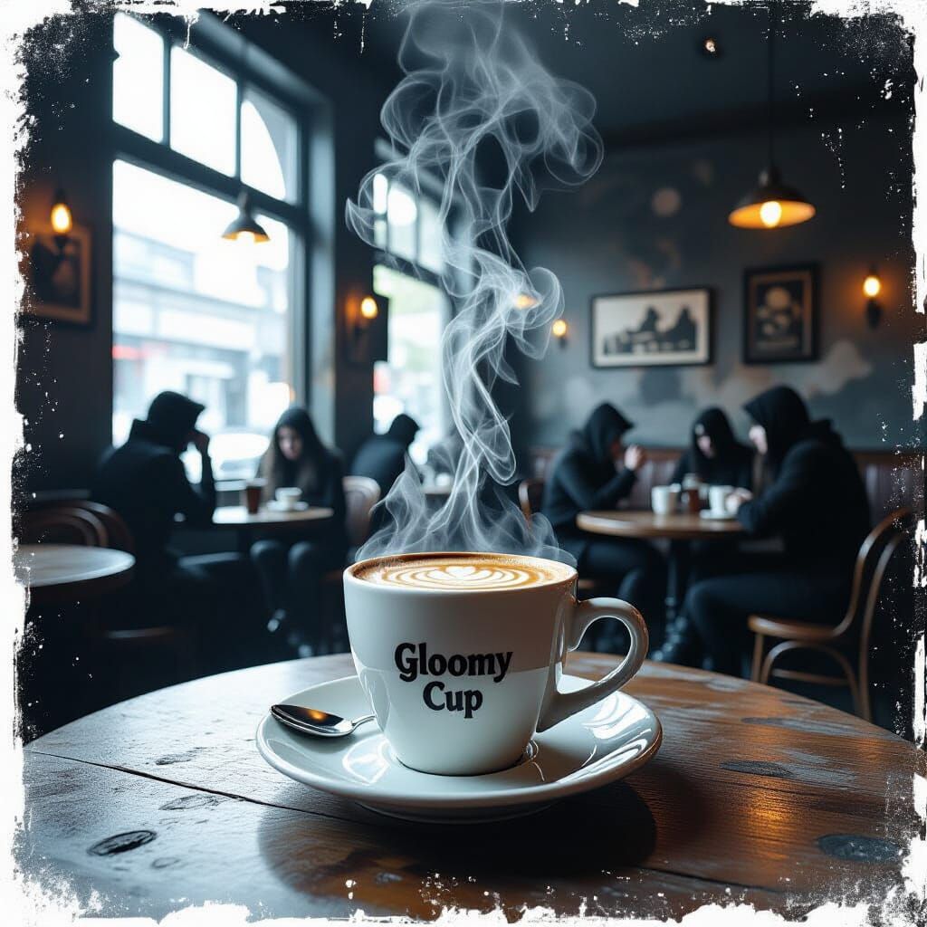 Goths in Post-Apocalyptic Coffee Shop on Tri-X Film