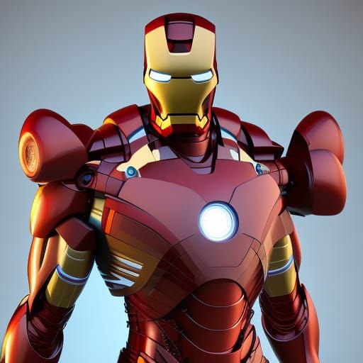 Iron Man 3D Render in Pixar Style