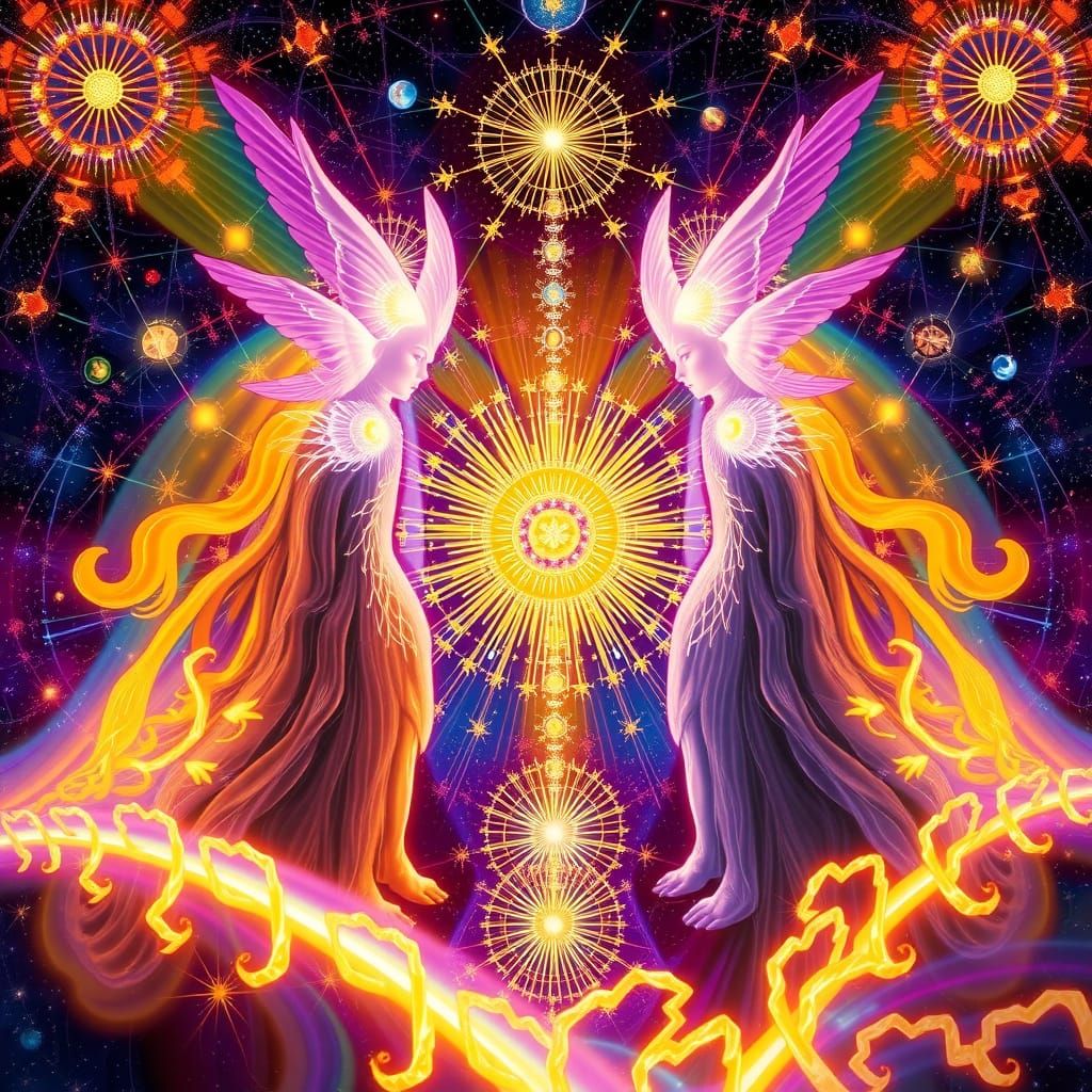 Cosmic Vision of Awakening Beings in Sacred Harmony
