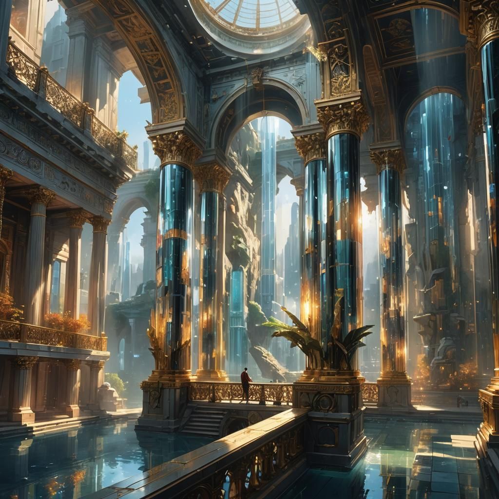 Golden Book on Balcony in Crystal City