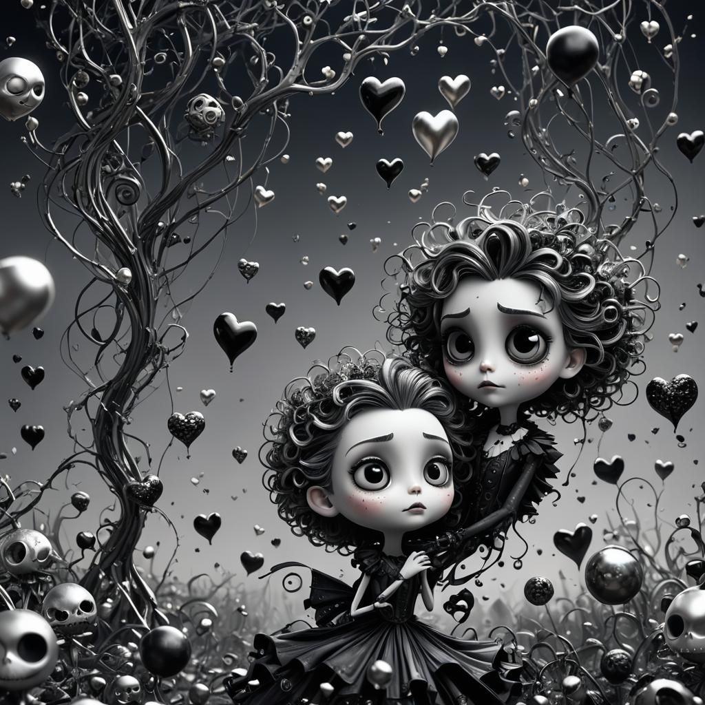 Silver and Black Embrace in Burton Style