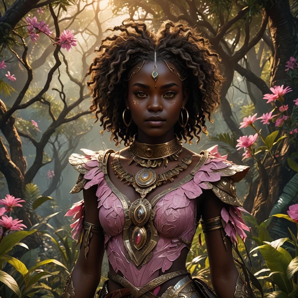 African Nature Goddess Concept Art in 8K