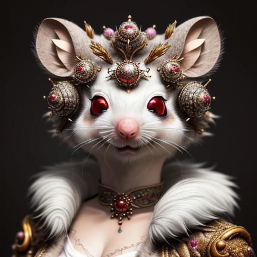 Detailed Macro Photograph of a Fuzzy Rodent