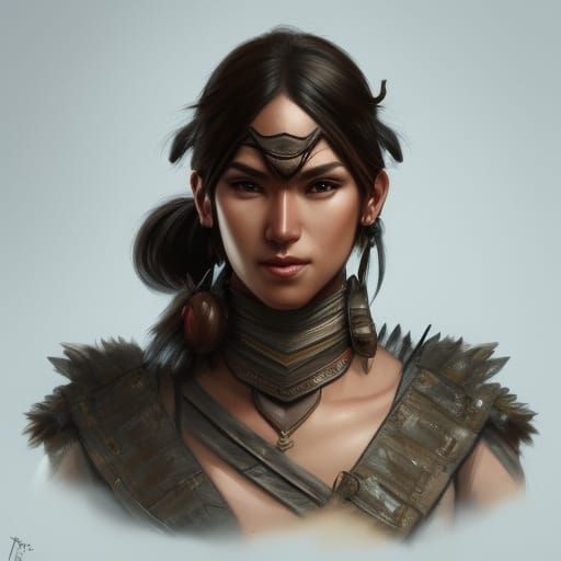 Fantasy Monkey Warrior Portrait in RPG Style