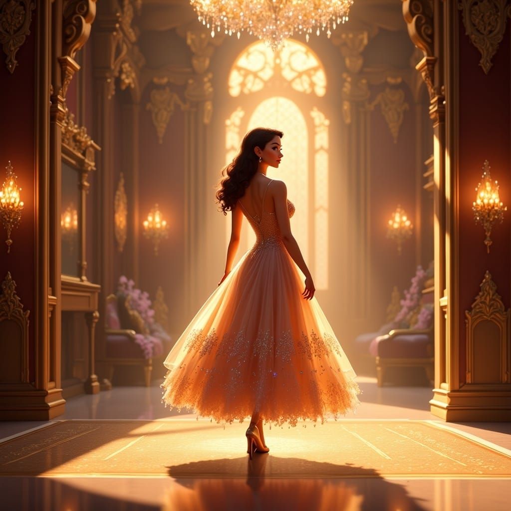 Anya from Anastasia Dancing in Ballroom