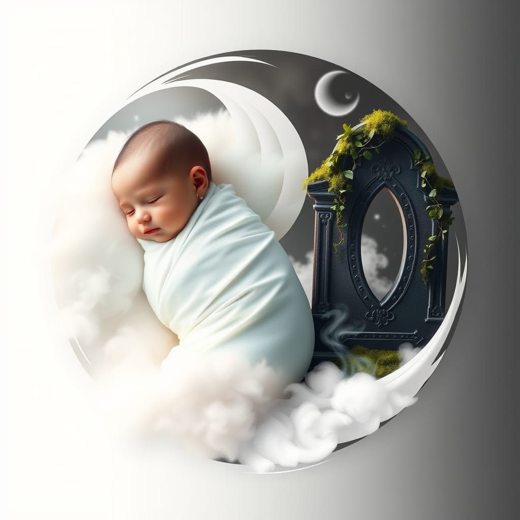 Yin and Yang: Baby and Gravestone Symbolism