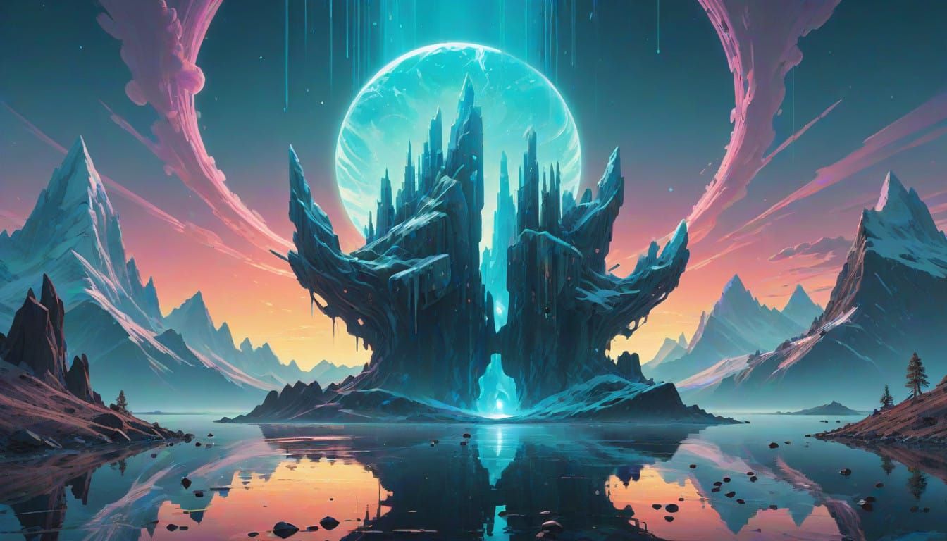 Ethereal Crystal Entity in a Dreamlike Digital Realm